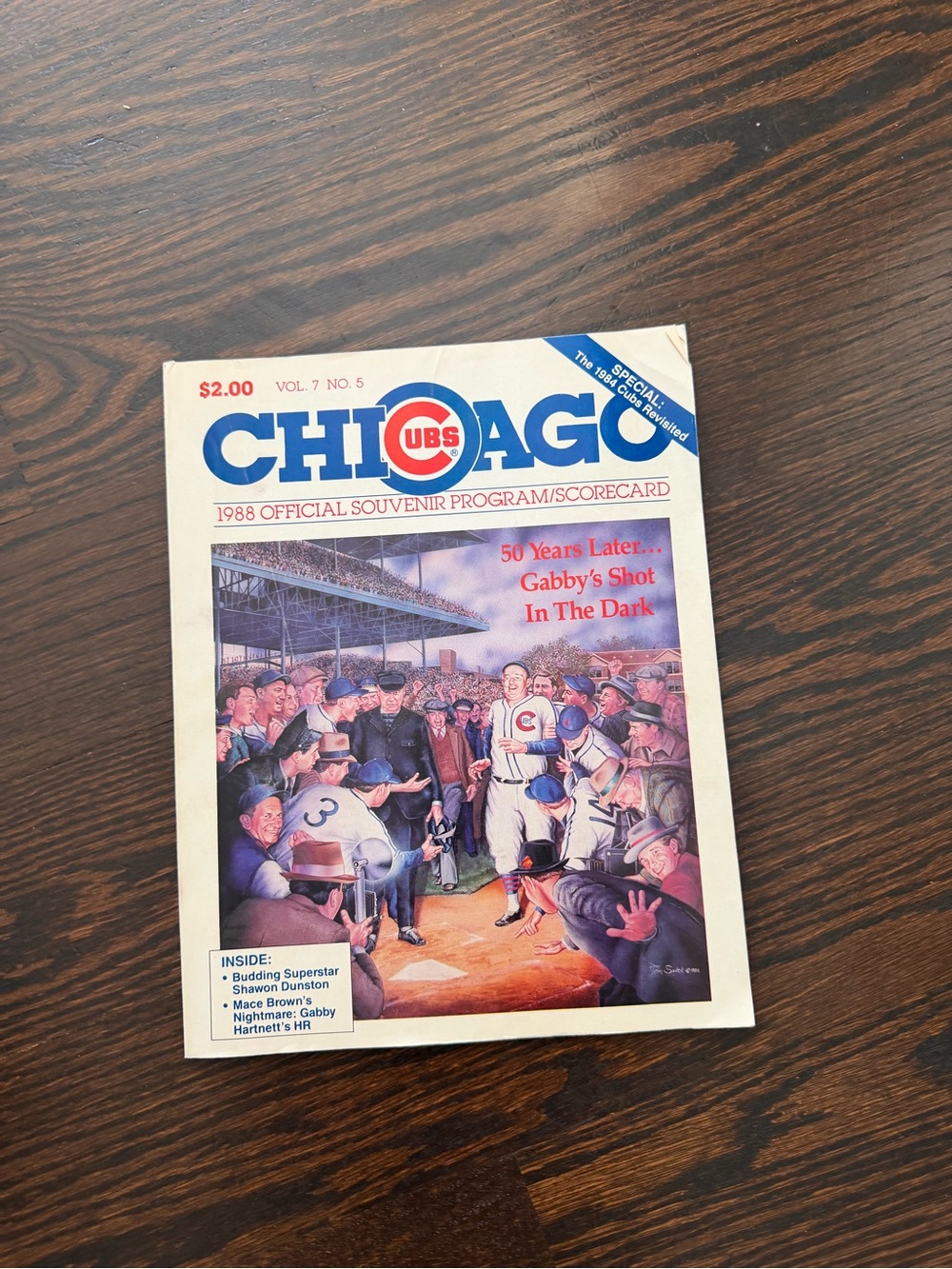 Vintage 1988 Chicago Cubs Official Souvenir Program/Scorecard